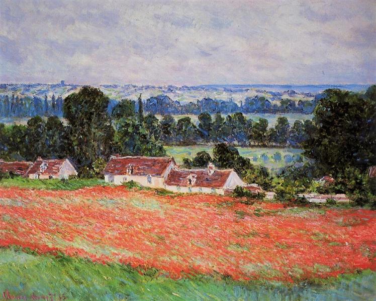 Campo de papoulas em Giverny - 1885