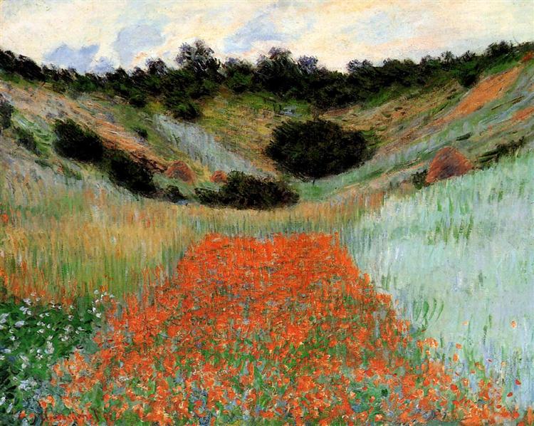 Campo De Amapolas En Una Hondonada Cerca De Giverny - 1885