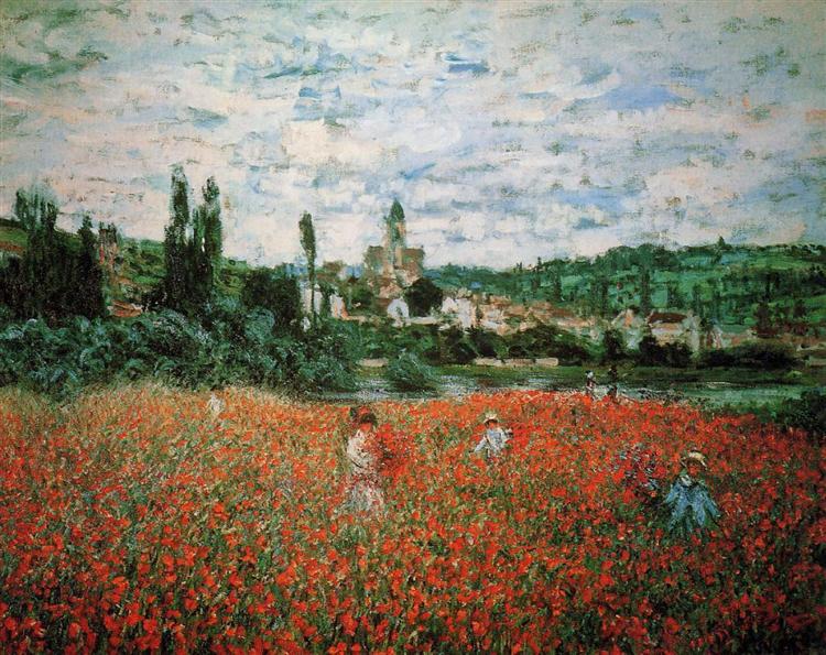 Champ de coquelicot près de Vetheuil - 1879