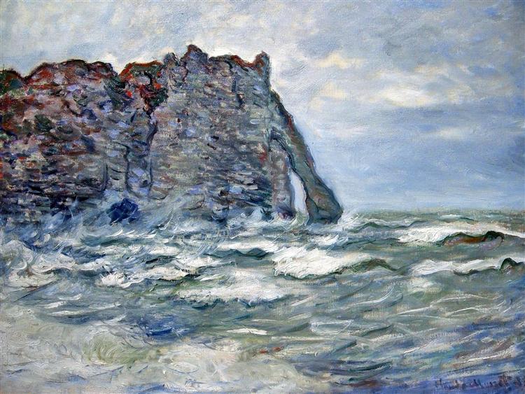 Port D`Aval - Rough Sea - 1883