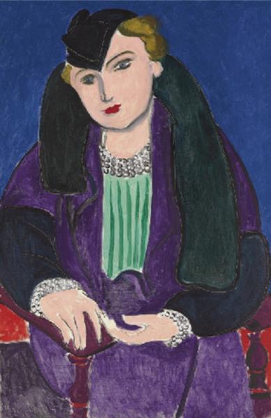 Portrait avec Manteau Bleu 1935 