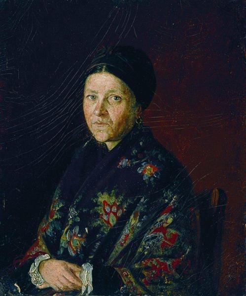 Retrato de A. Bocharova - Tias do Artista - 1859