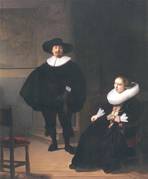 Portrait d'un couple à l'intérieur - 1633