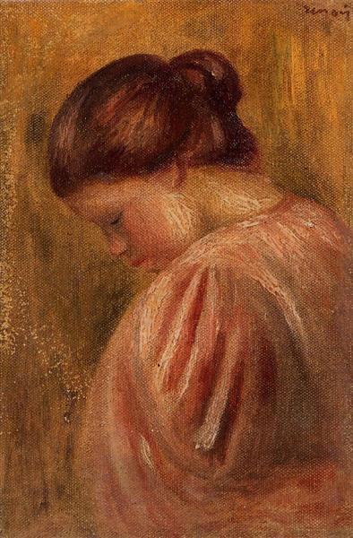 Retrato de uma menina vestida de vermelho - 1883