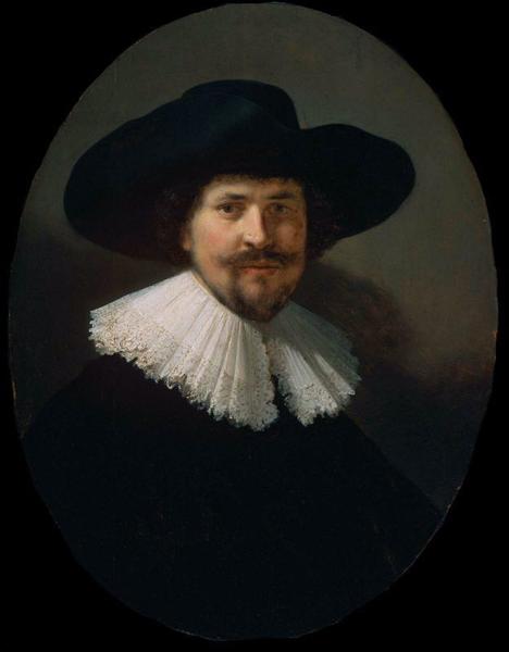 Portrait d'un homme avec un chapeau noir - 1634