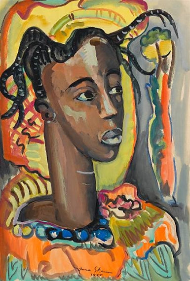 Retrato de uma menina da África Ocidental - 1955