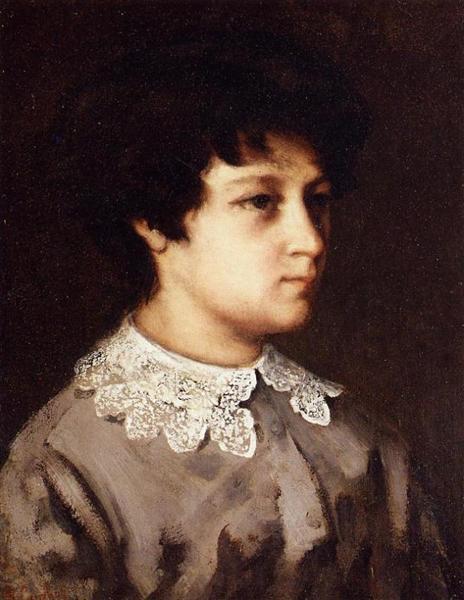 Portrait of a young woman by Salins - 1860