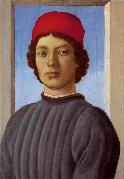 Retrato de um jovem com boné vermelho - 1477