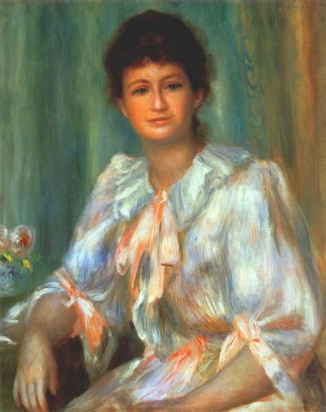 Portrait of a young woman dressed in white - 1901