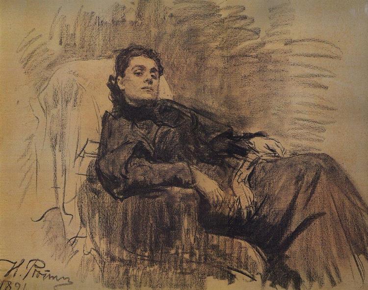 Retrato De La Actriz Eleonora Duse - 1891