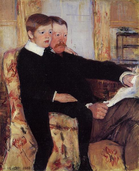 Porträtt av Alexander J. Cassat och hans son Robert Kelso Cassatt - 1885