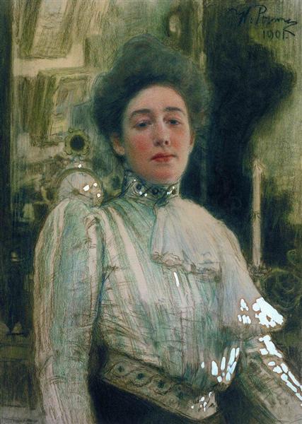 Retrato De Alexandra Pavlovna Botkina - 1901