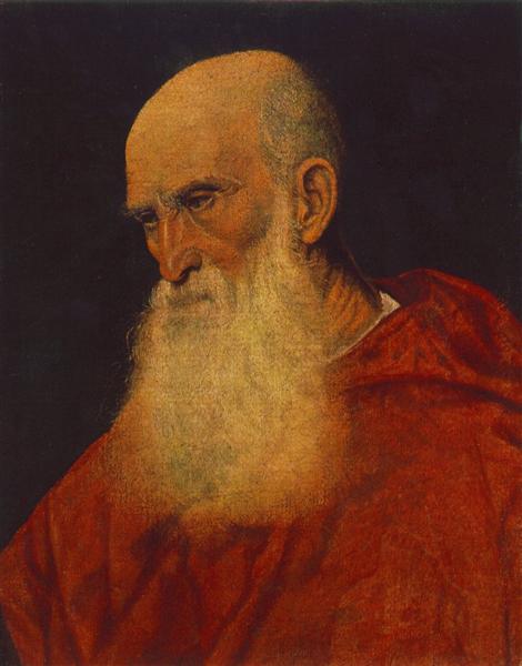 Porträt eines alten Mannes (Pietro Cardinal Bembo) - 1546