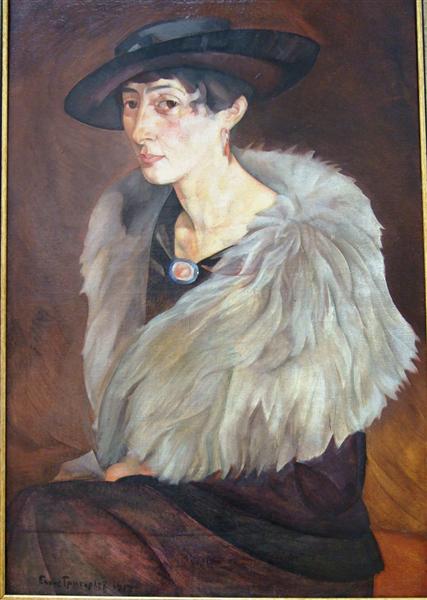 Portret van Anna Grilikhes - 1917