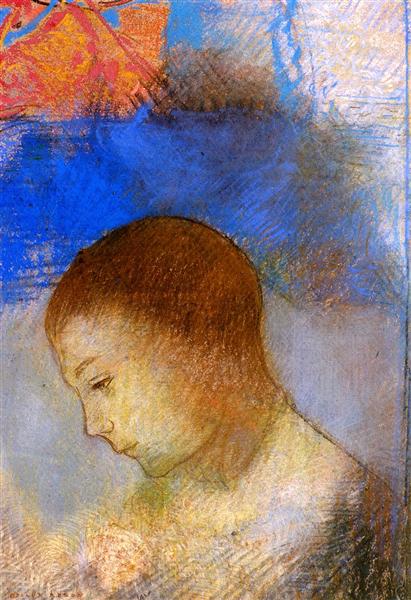 Portrait of Ari Redon in profile