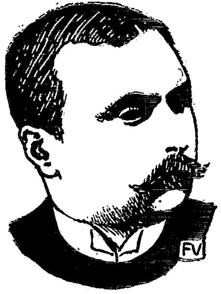 Portrait de l'écrivain danois Peter Nansen - 1897