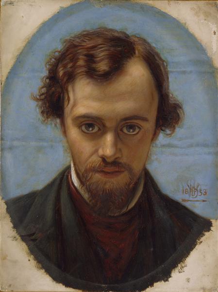 Portræt af Dante Gabriel Rossetti - 1853