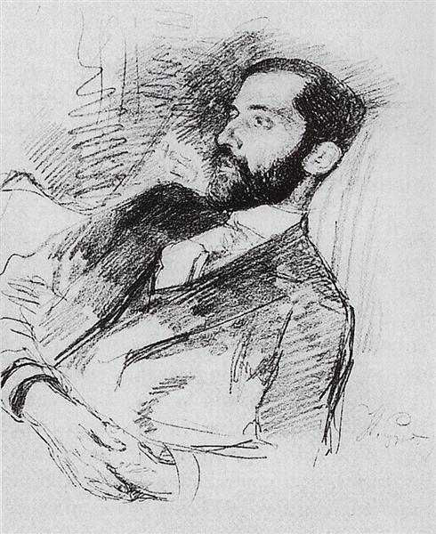 Retrato de Dmitri Sergueyevich Merezhkovsky