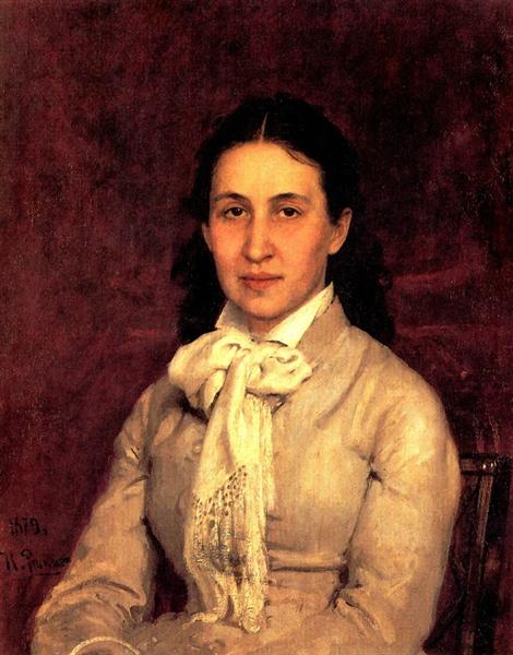 Portret van E. Mamontova - 1879