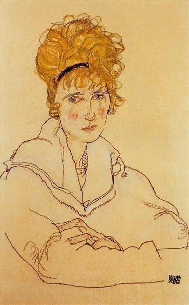 Portræt af Edith Schiele - 1918