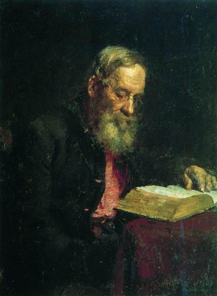 Portrait of Ephim Repin, the artist's father, 1879