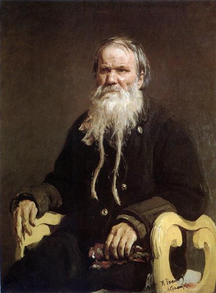 Ritratto del popolare narratore VP Schegolenkov - 1879