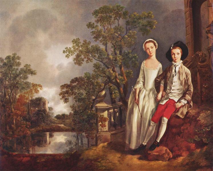 Retrato de Heneage Lloyd e sua irmã - Lucy - 1750