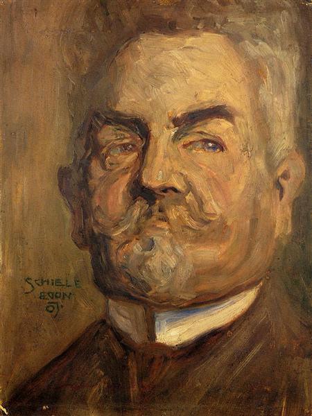 Porträtt av Leopold Czihaczek (Barbudo Men's Head I) - 1907