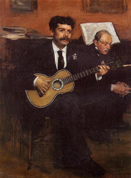 Retrato De Lorenzo Pagans - Tenor Español - Y Auguste Degas - Padre Del Artista - 1872