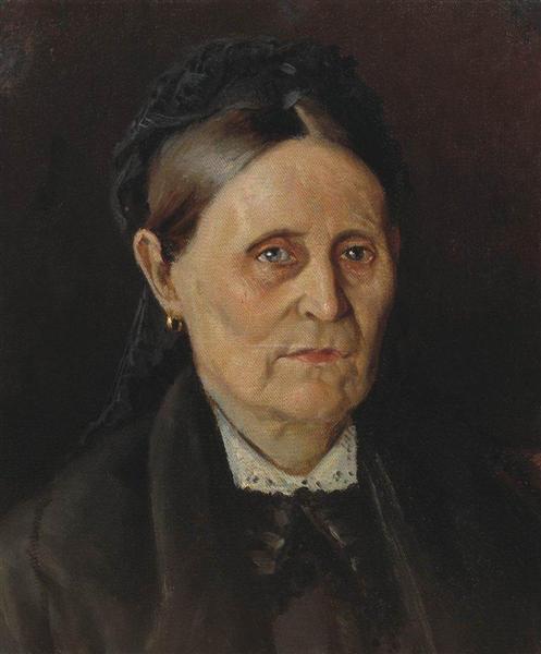 Retrato de MM Nesterova, a mãe do artista, 1875