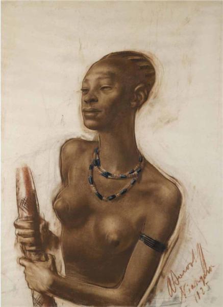 Retrato de mulher de Mangbetu