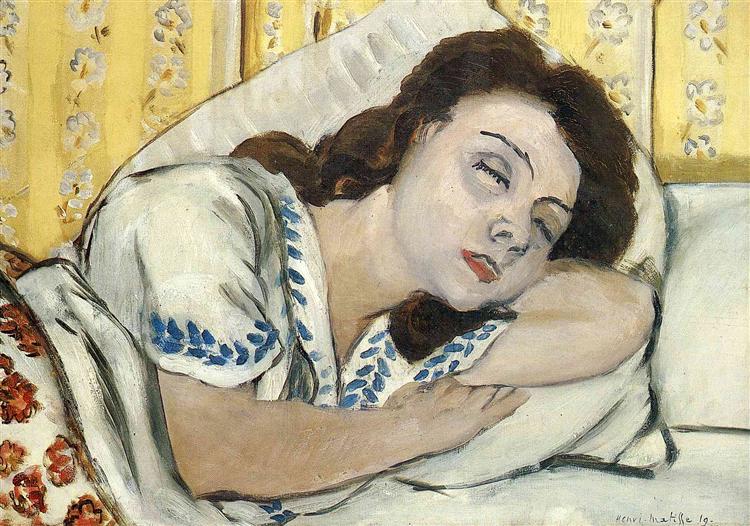 Portrait of Margurite sleeping 1920 