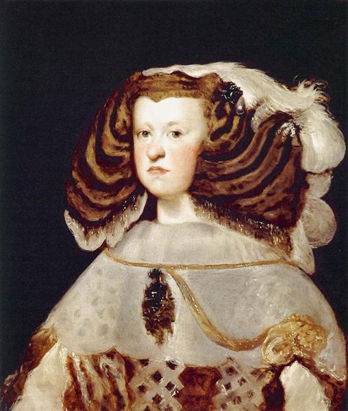 Retrato da Mariana da Áustria - Rainha da Espanha - 1657