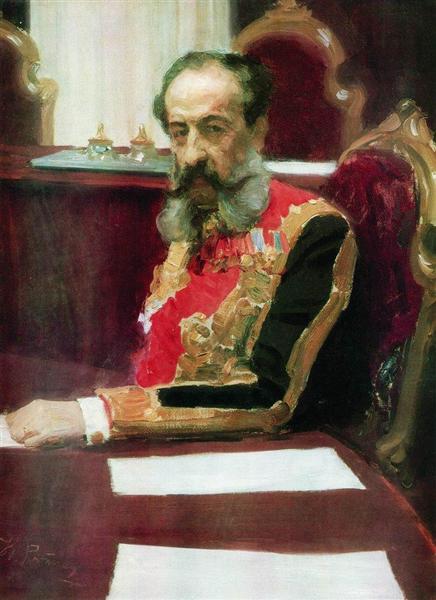 Portrait of a Member of the State Council and Grand Chamberlain - Prince Mikhail Sergeyevich Volkonsky - 1903