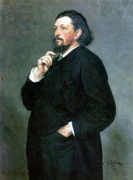 Retrato do editor musical e patrono Mitrofan Petrovich Belyayev - 1886