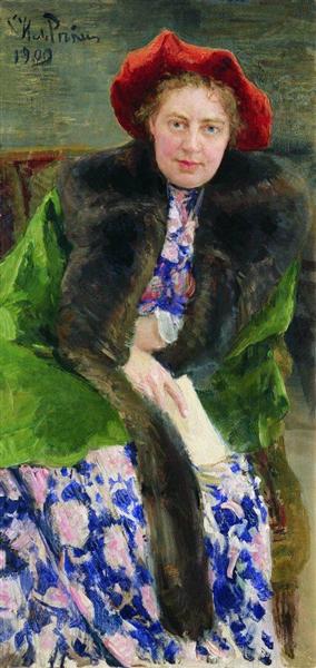 Portrait de Nadezhda Borisovna Nordman -Severova - 1909