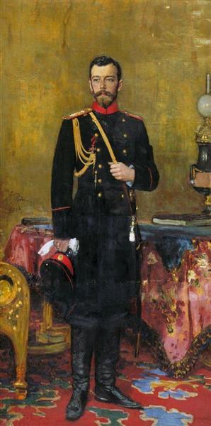 Portret Nicolás II - Ostatni rosyjski cesarz - 1895