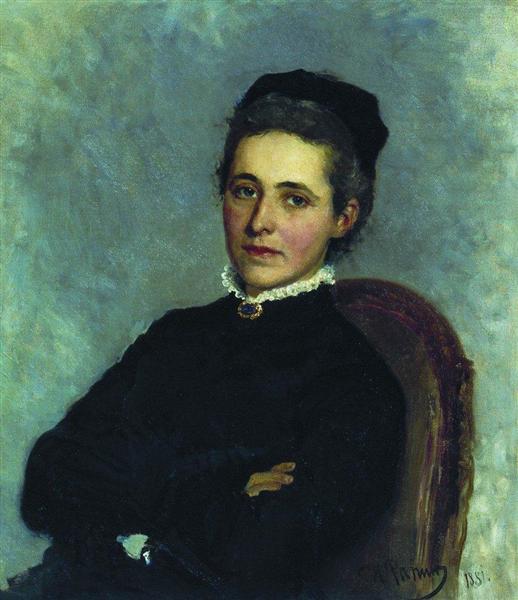 Portrait de Julia Bogdanovna Repman - Born Krause - épouse du Dr Ah Repman - 1881