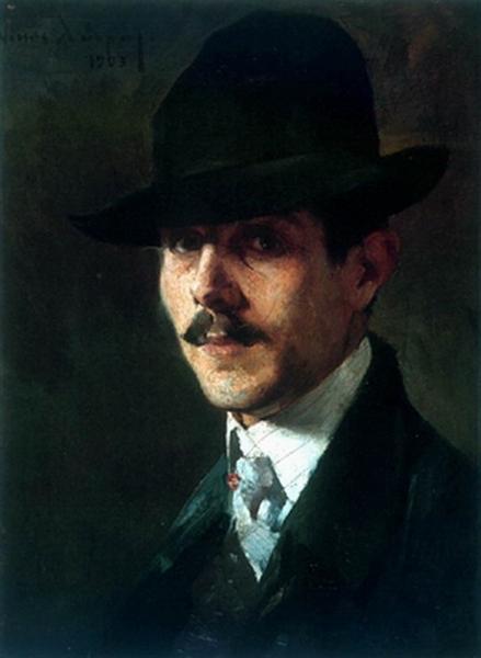 Portret van de schilder Oumartos Argyros - 1903