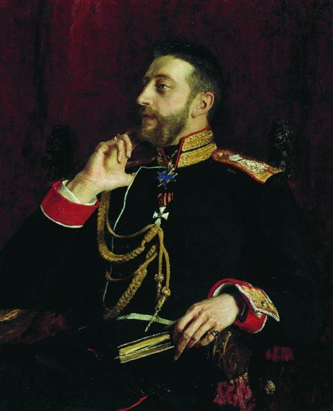 Porträt des großen Prinz Konstantin Konstantinovich Romanov - 1891