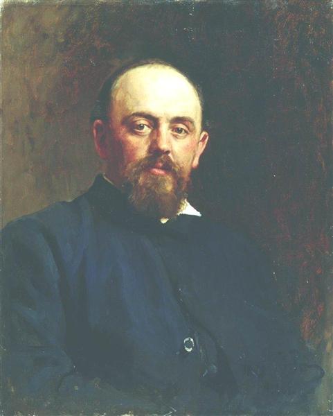 Portrét železničního magnátu a patron umění Savva Ivanovich Mamontov - 1878