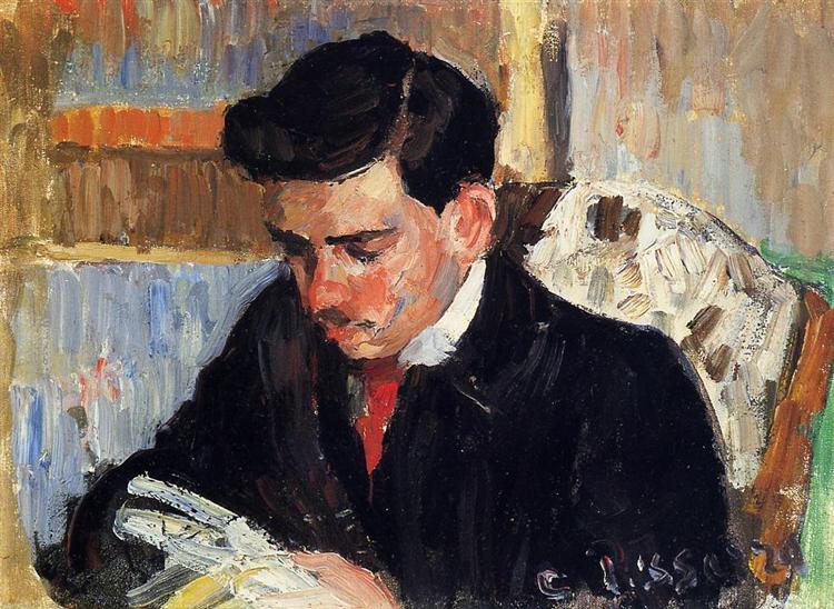 Retrato De Rodo Pissarro Leyendo - 1900