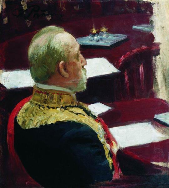 Ritratto del Segretario di Stato - Generale e membro del Consiglio di Stato di Mikhail Nikoyevich Galkin -Vraskoi - 1903