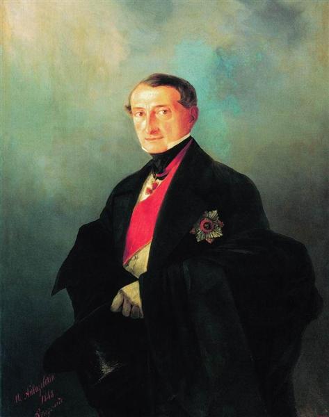 Portræt af senator Alexander Ivanovich Kaznacheyev - 1848