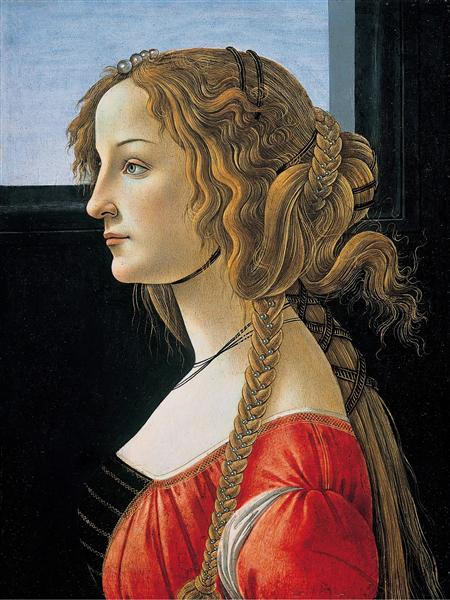 Simonetta Vespucci Porträt (Porträt einer jungen Frau) - 1480