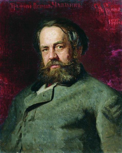 Portrait of TP Chaplygin, cousin of Ilya Repin - 1877