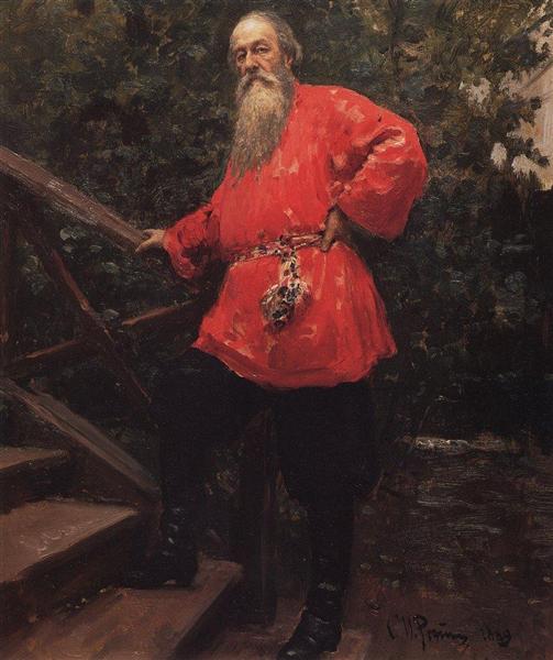 Portrait of art critic Vladimir Stasov - 1889