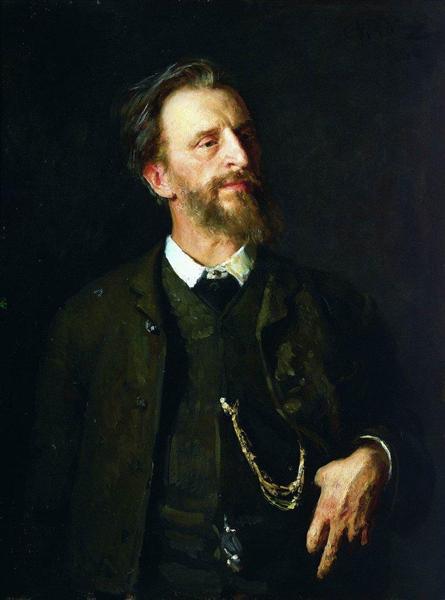 Porträt des Künstlers Grigory myasoedov - 1886