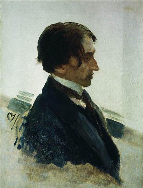 Portrett av kunstneren Isaak Brodskiy - 1910