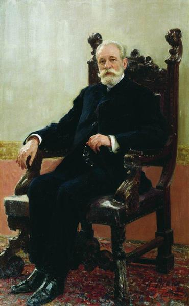 Portrait of the president of the Azov -Don Commercial Bank in St. Petersburg - AB Nent Sele - 1908